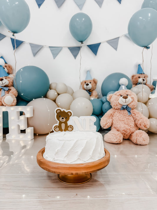Teddy Bear - ONE - Cake Topper