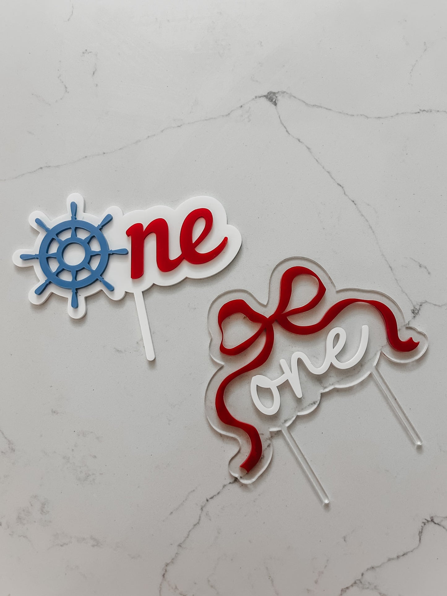 Captain's Wheel - ONE - Cake Topper