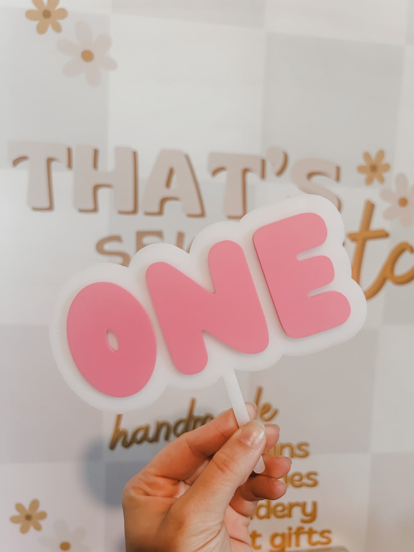Plain - ONE - Cake Topper