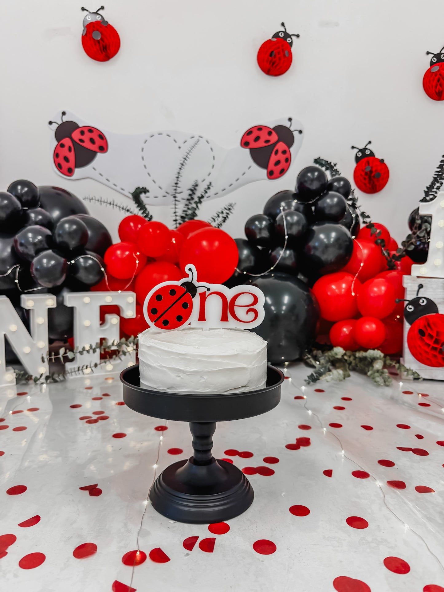 Ladybug - One - Cake Topper
