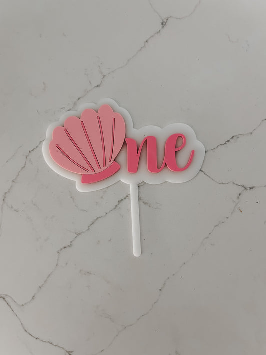 Seashell - One - Cake Topper