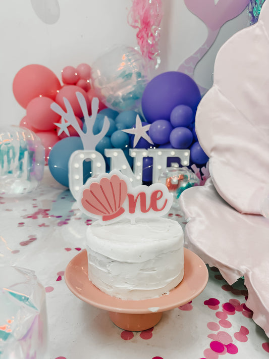Seashell - One - Cake Topper