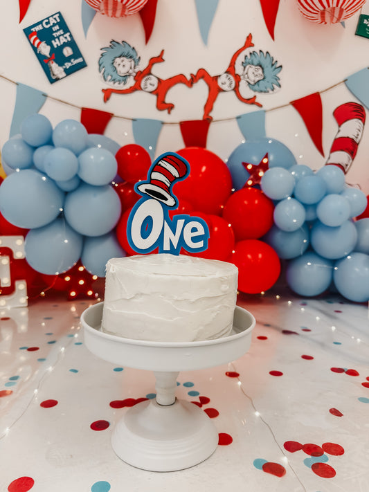 Cat in the Hat - One - Cake Topper