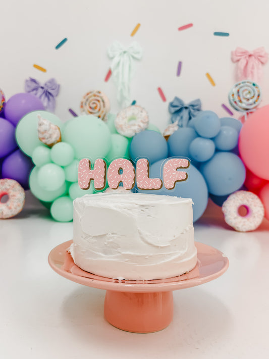Donut - Half - Cake Topper
