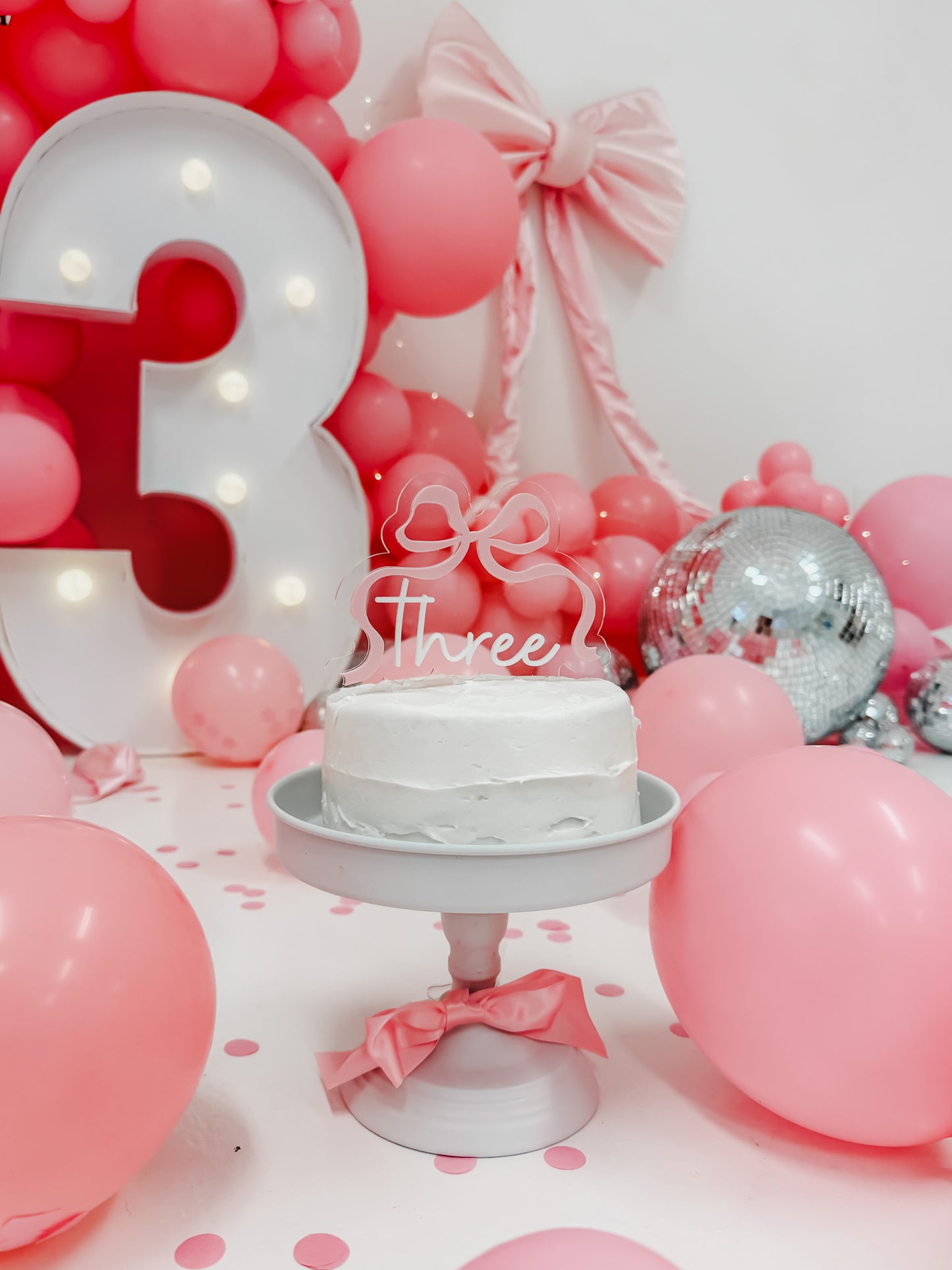 Bow - ONE - Cake Topper