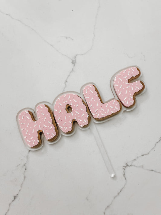 Donut - Half - Cake Topper