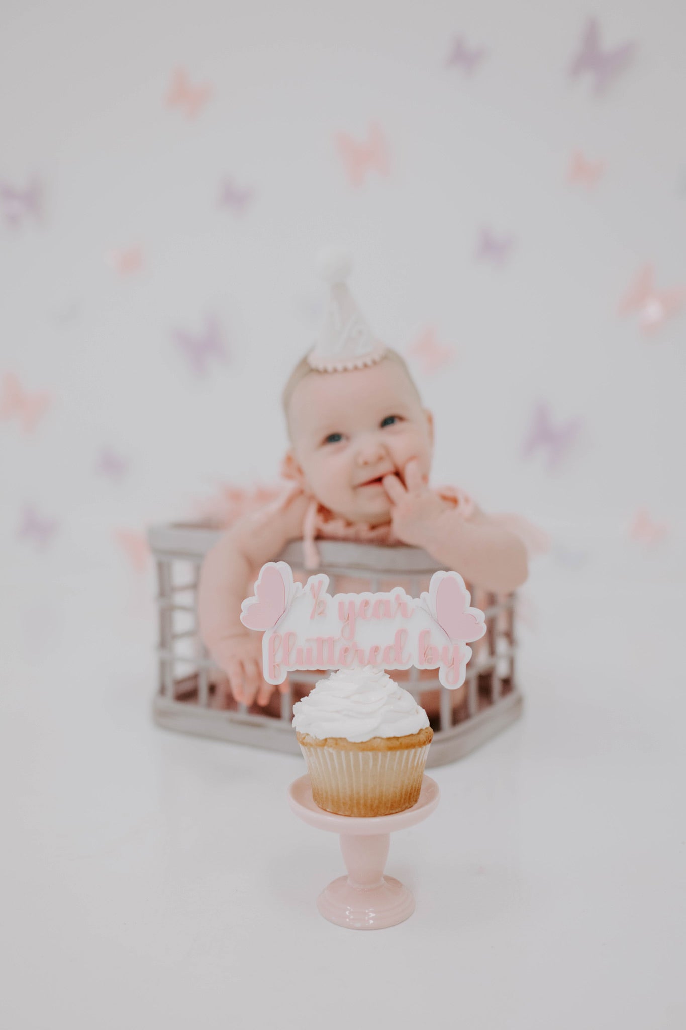 1/2 year fluttered by - Butterflies - Cake Topper