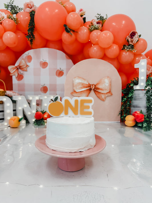 Peach - One - Cake Topper