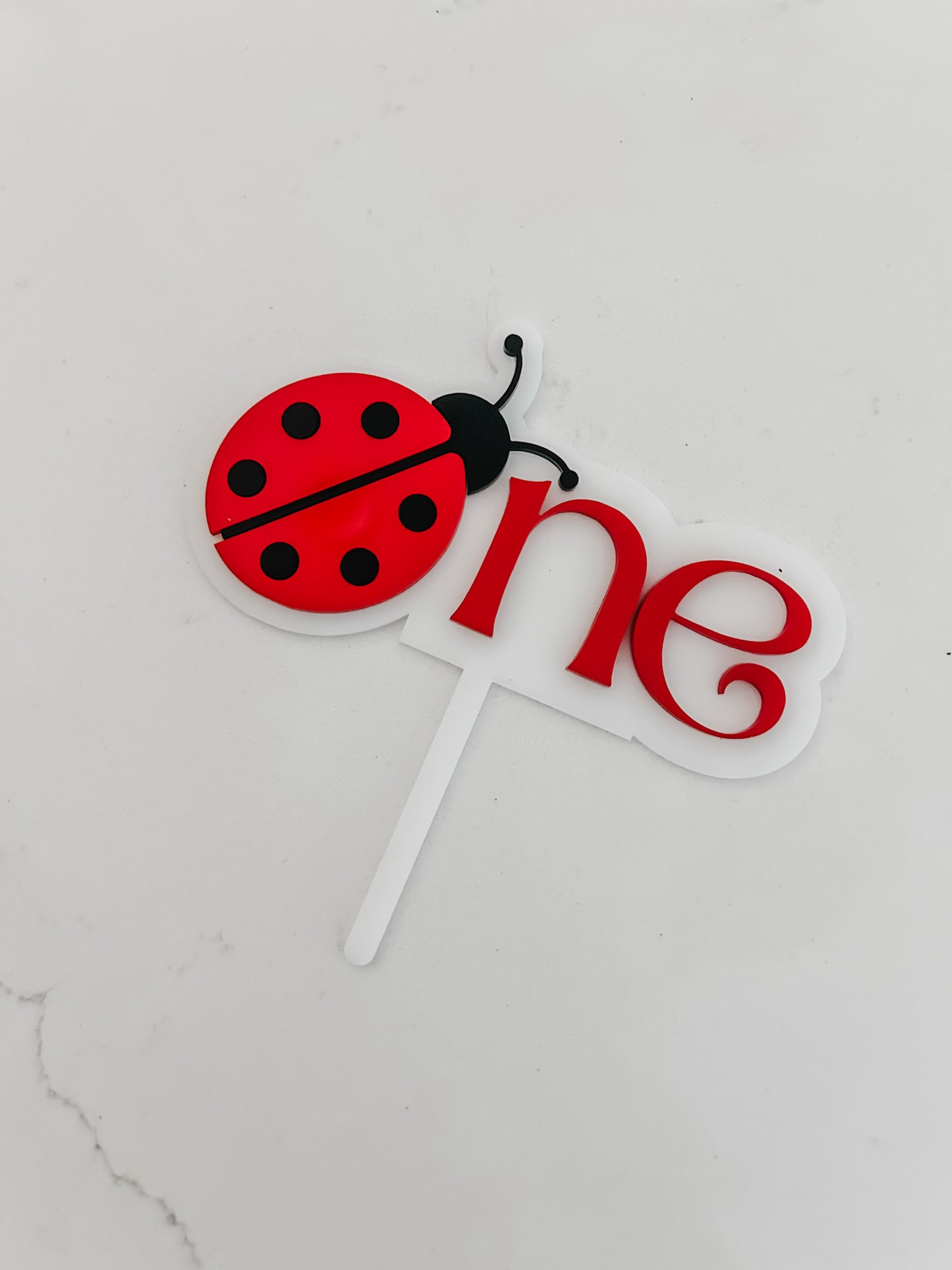 Ladybug - One - Cake Topper