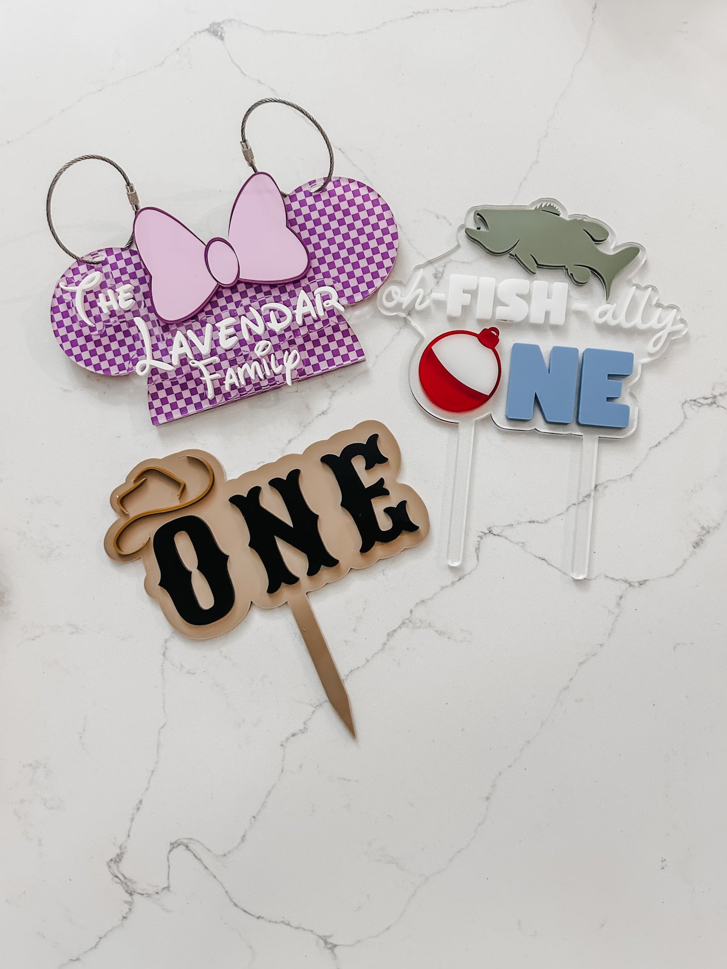 Patterned - Mickey & Minnie - Stroller Tag