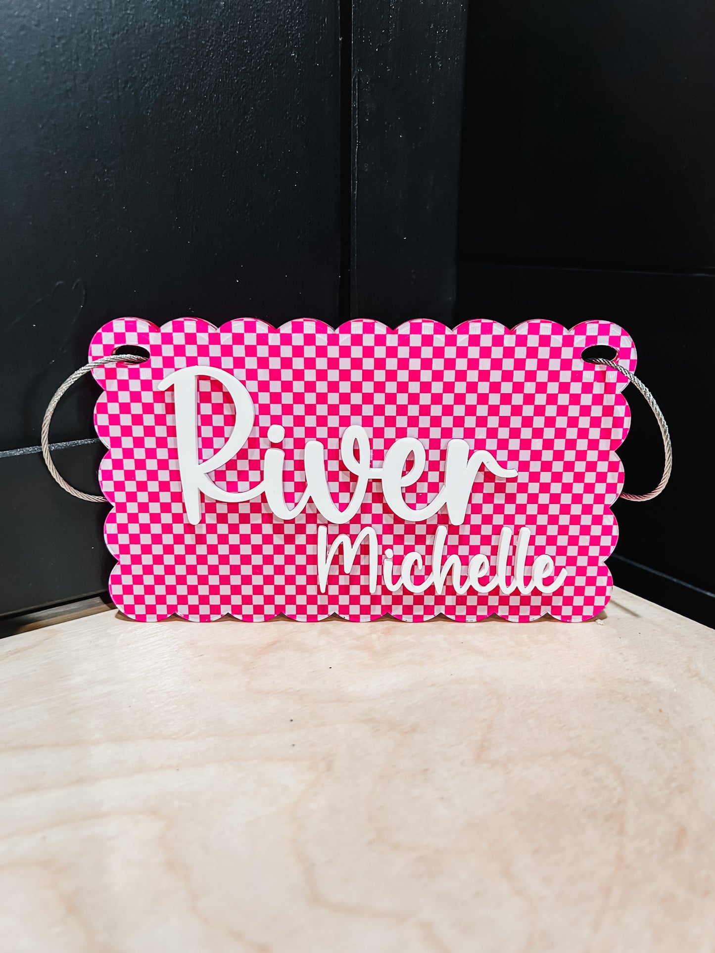 Scalloped - Rectangle - Stroller Tag