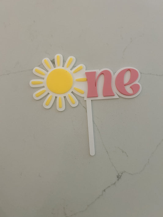 Sun - One - Cake Topper