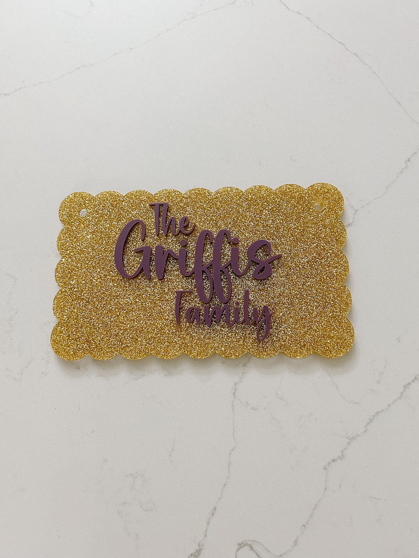 Scalloped - Rectangle - Stroller Tag