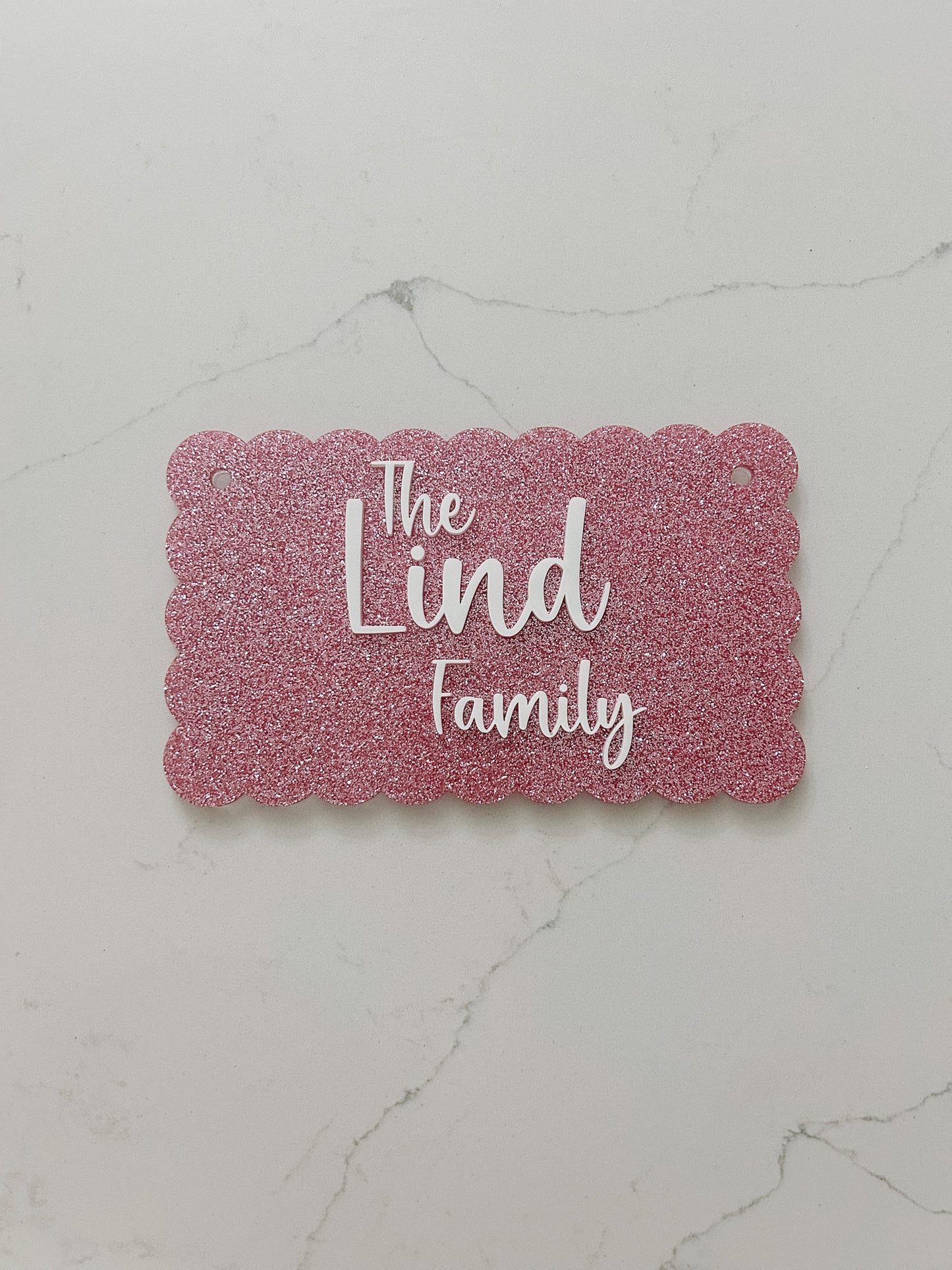 Scalloped - Rectangle - Stroller Tag