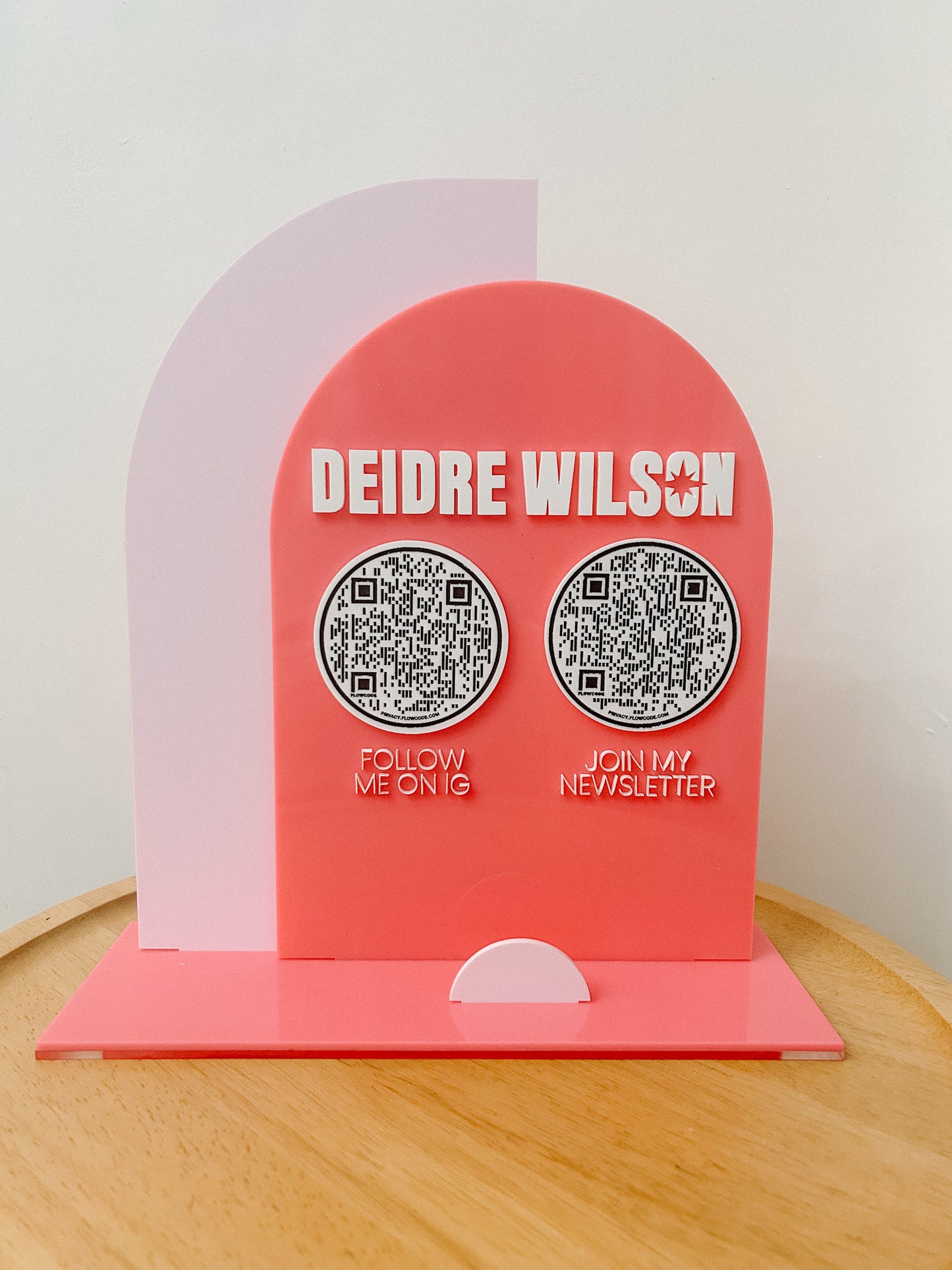 Scan to pay QR Code - Sign & Business Card Holder