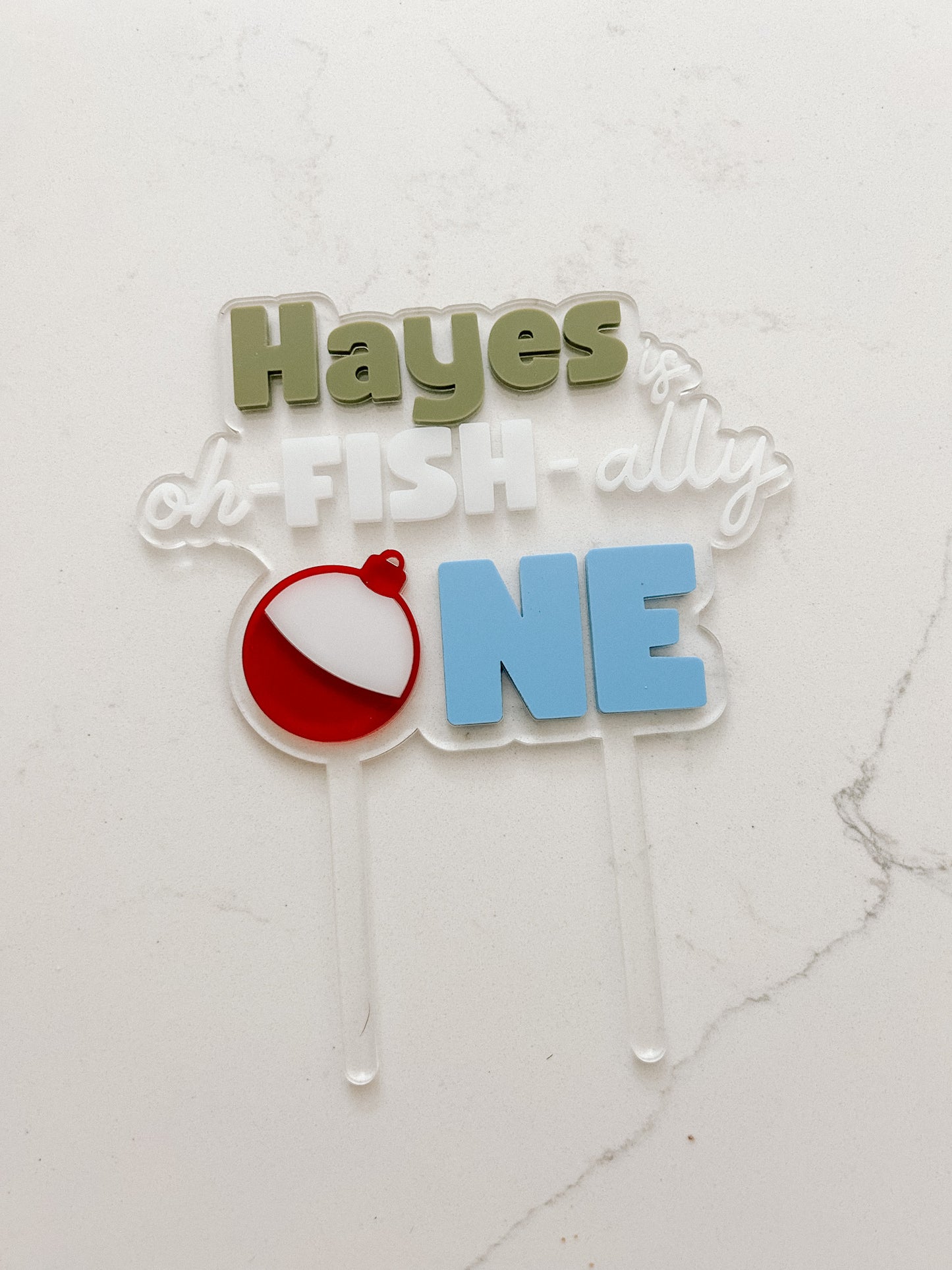 oh - FISH - ally ONE - Cake Topper