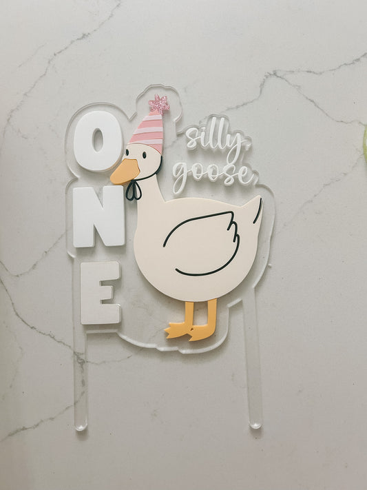 One Silly Goose - Hat - Cake Topper