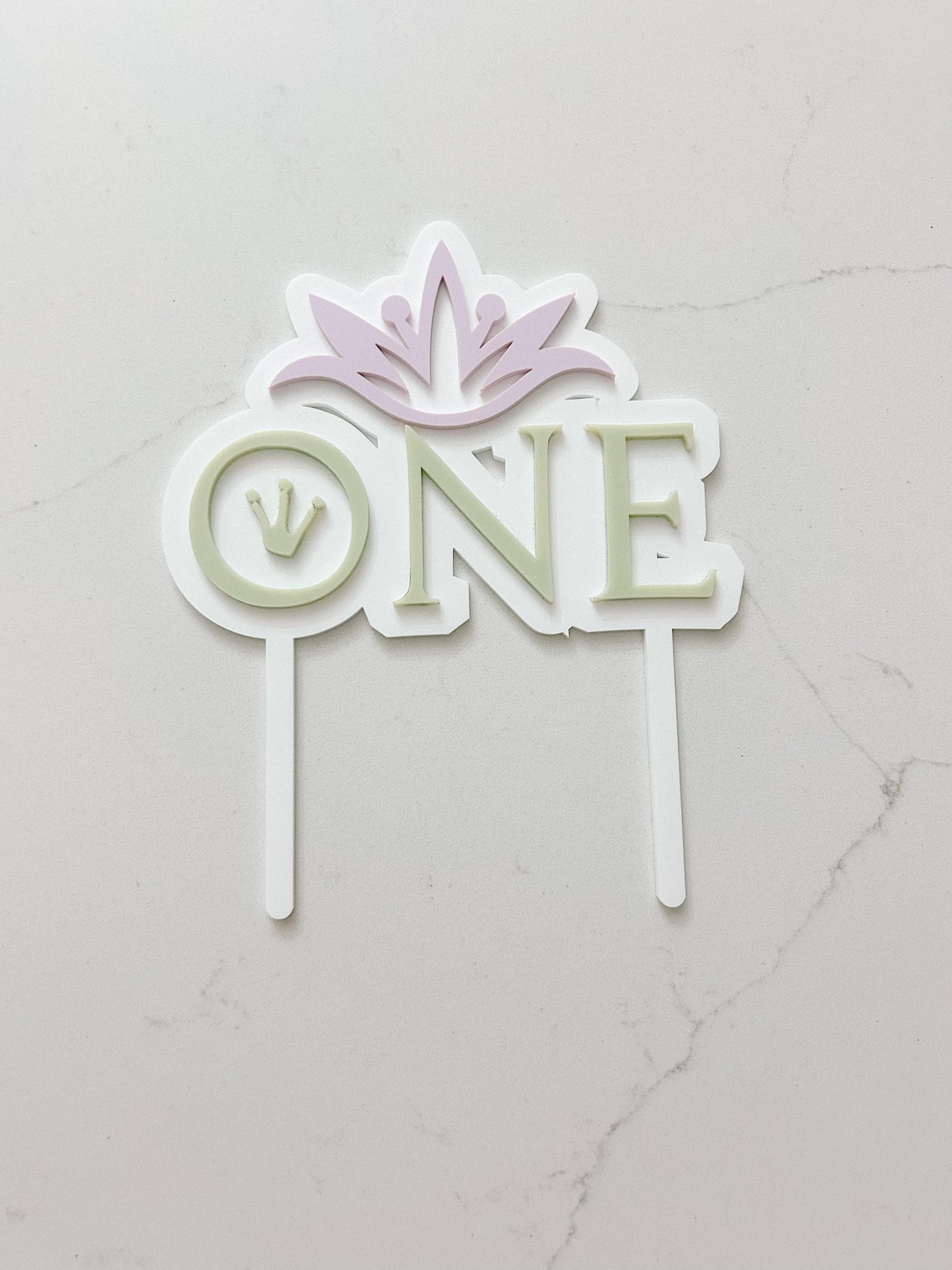 Princess & The Frog Themed - ONE - Cake Topper
