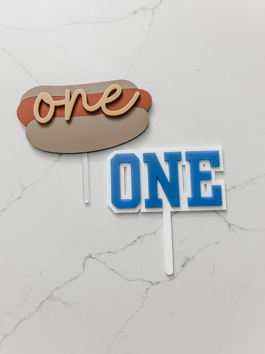 Yearbook Font - ONE - Cake Topper
