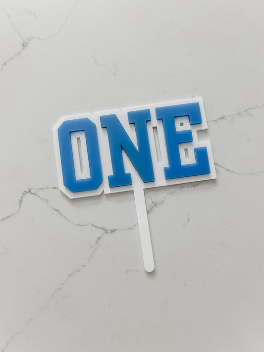 Yearbook Font - ONE - Cake Topper