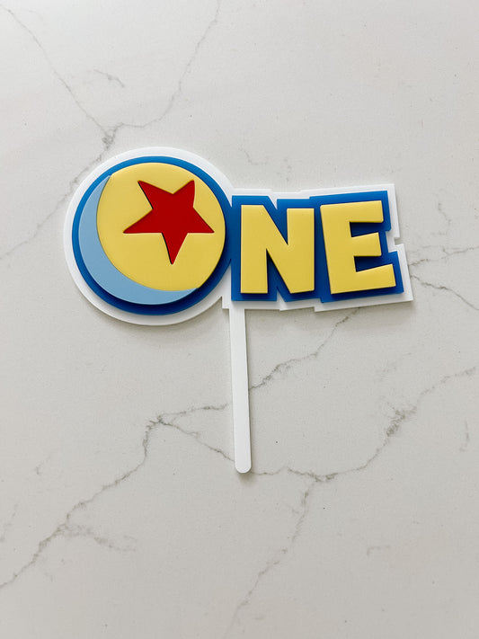 Pixar Ball - One - Cake Topper