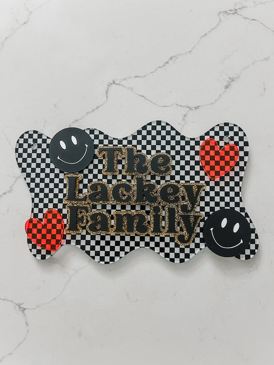 Funky - Checkered - Stroller Tag