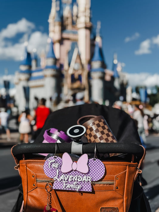 Patterned - Mickey & Minnie - Stroller Tag