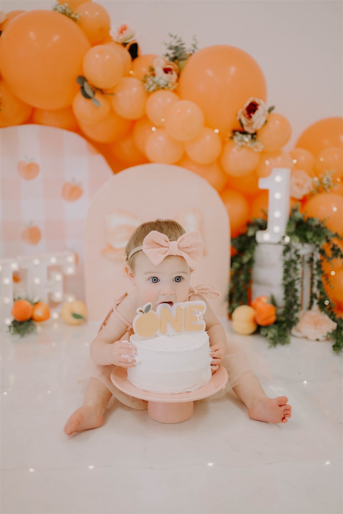 Peach - One - Cake Topper