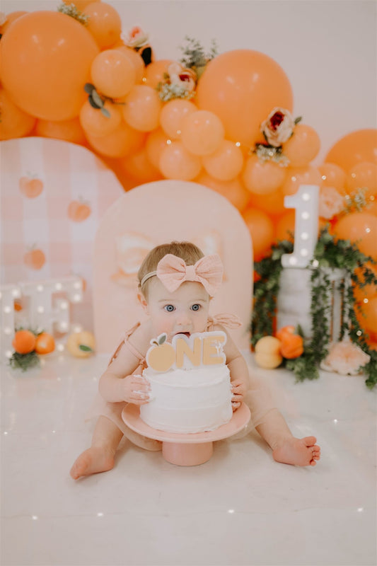 Peach - One - Cake Topper