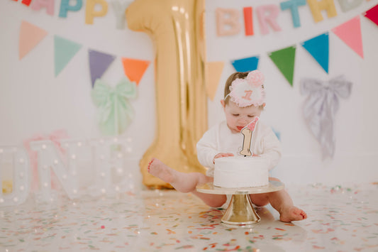 "1" with Party Hat - Cake Topper